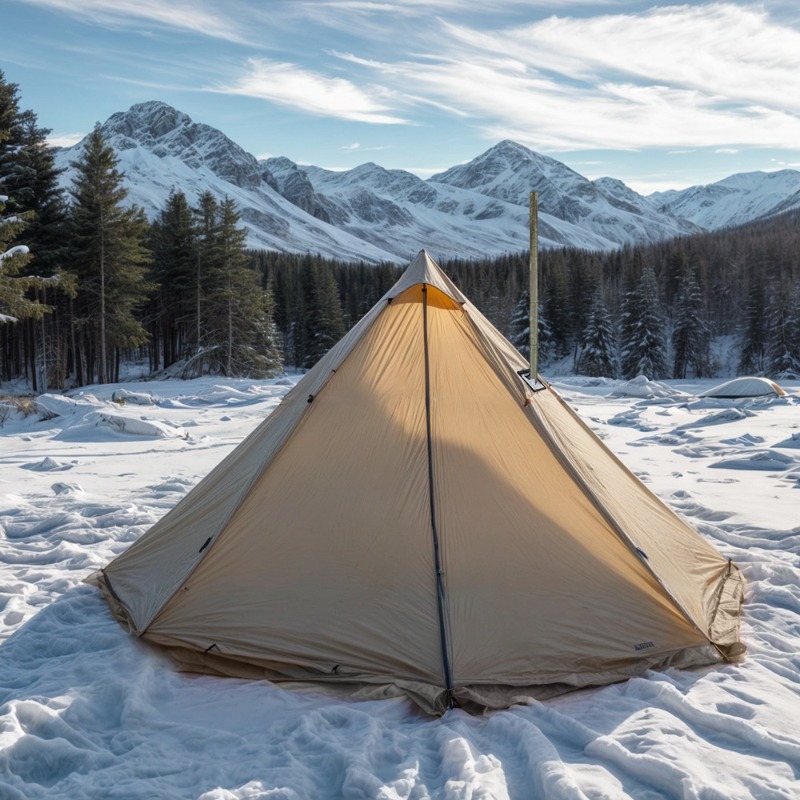 Outdoor Camping Solo - Namiot Piramida Kempingowy Ultralekki Dwuwarstwowy Namiot