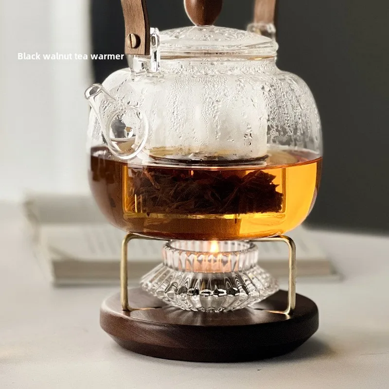 Outdoor Camping Kettle - Podgrzewacz do herbaty z orzecha czarnego,