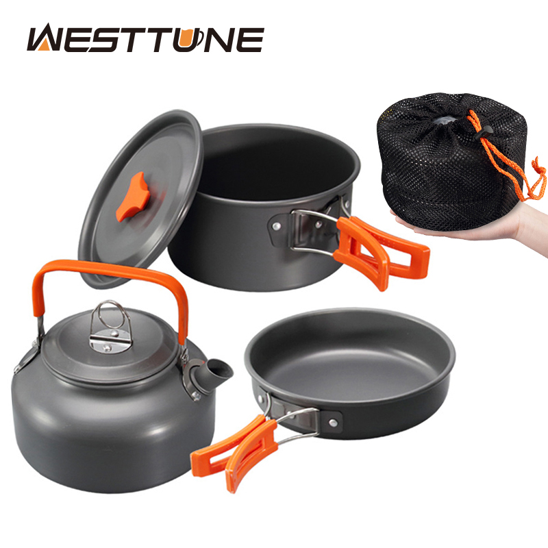 Camp Utensil Set - WESTTUNE Zestaw naczyń kempingowych Aluminiowy przenośny