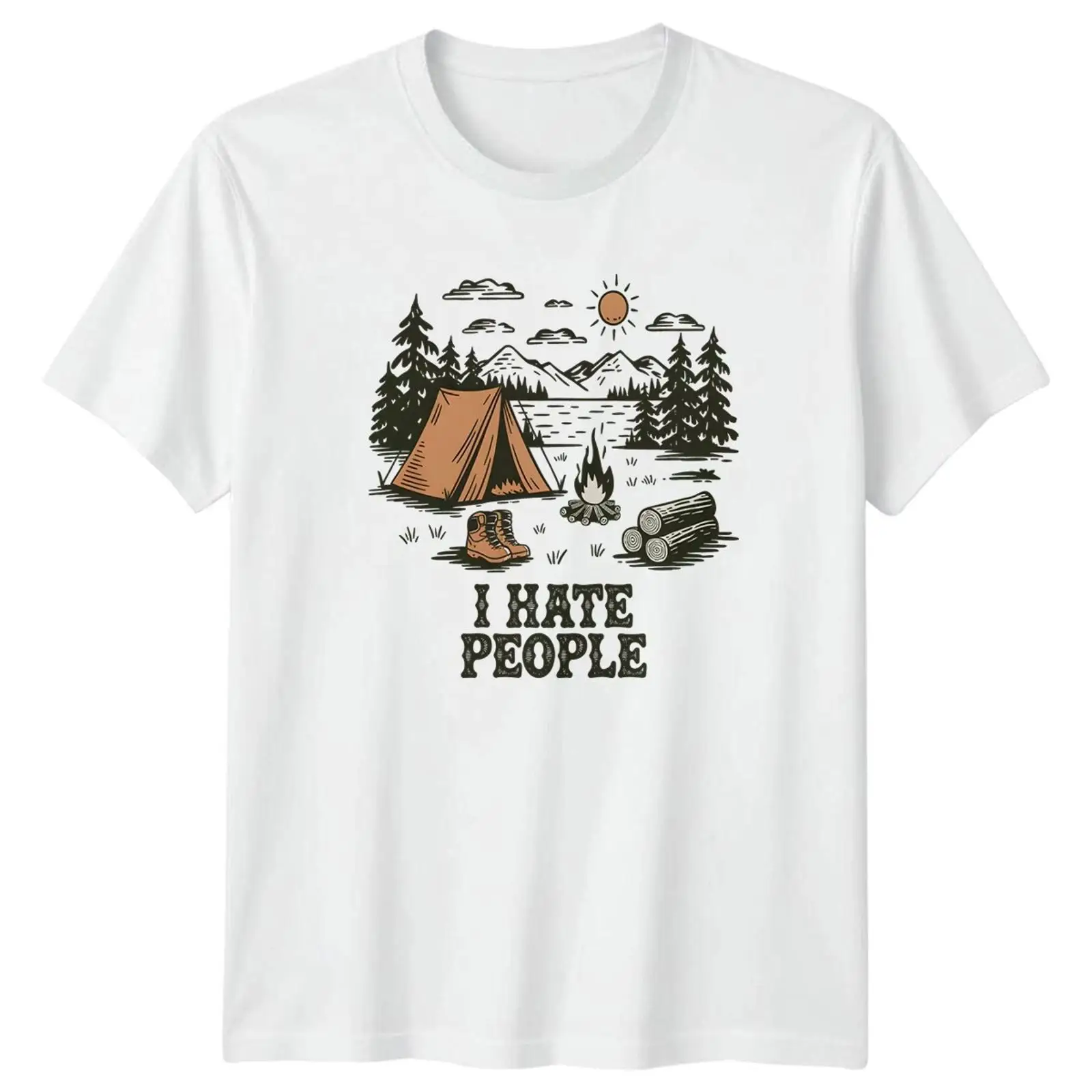 Outdoor Und Camping - Koszulka I Hate People Camping Outdoor