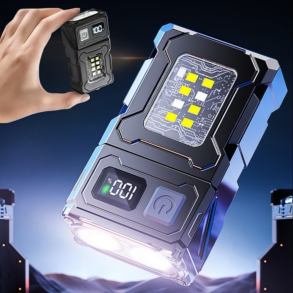 Outdoor Camping Hiking - Akumulatorowa Mini Latarka LED z Magnetycznym