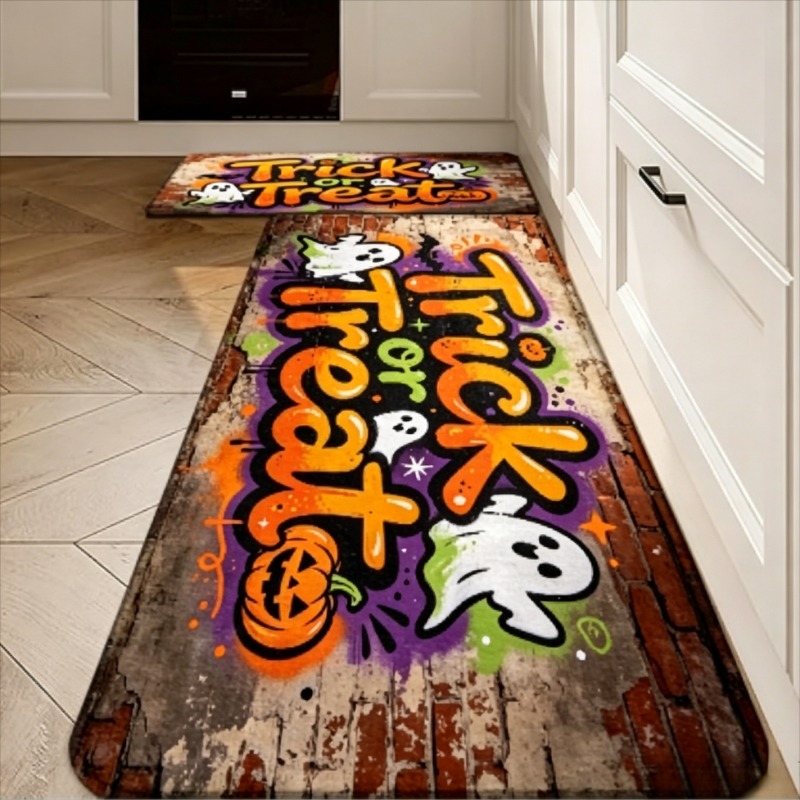 Camping Outdoor Or Indoor - Dywanik kuchenny flanelowy na Halloween 2026,