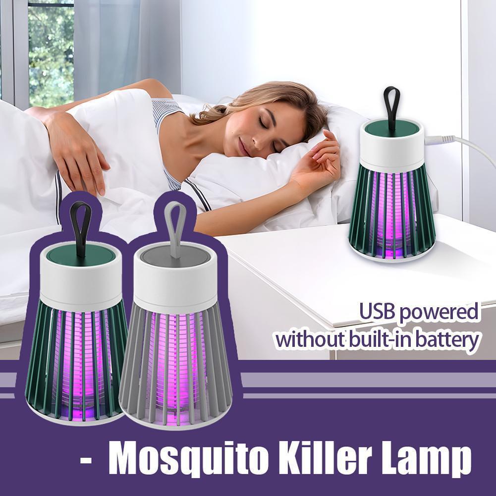 Outdoor Camping Gazebo - Elektryczna lampa owadobójcza USB, ładowalna, fioletowa