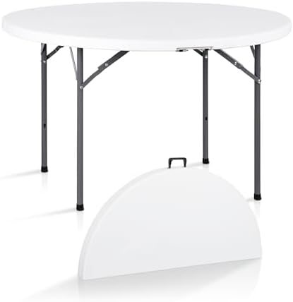 Camping Outdoor Or Indoor - Okrągły składany stół kartowy o średnicy