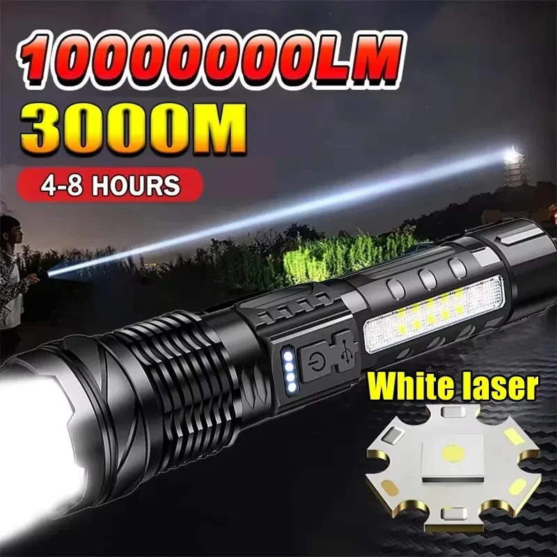 Outdoor Camping And Fishing - Mocna latarka LED z wyświetlaczem naładowania
