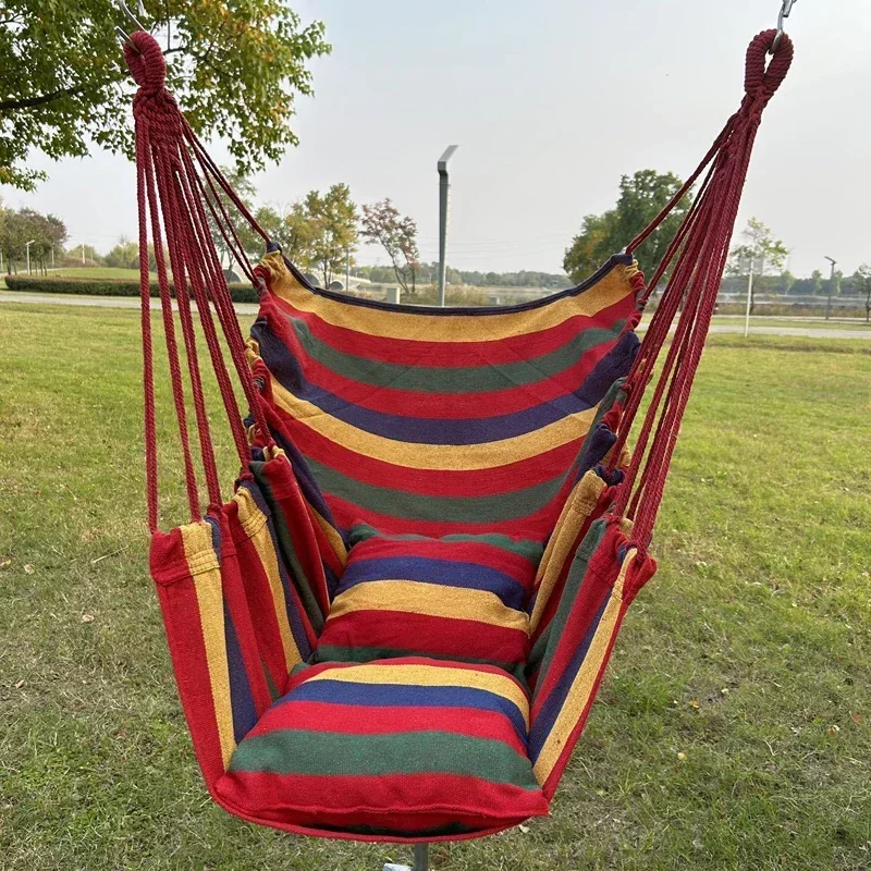 Kolorowy, prążkowany hamak z p – Camping Outdoor Or Indoor recenzja i cena