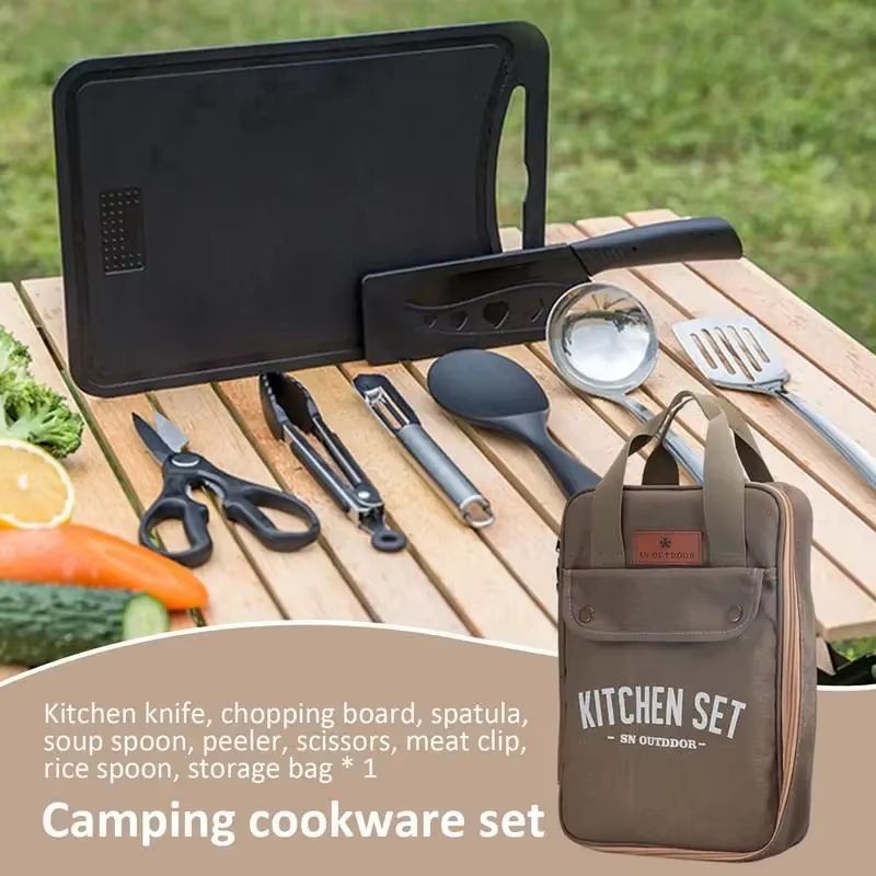 8-częściowy zestaw naczyń kuch – Outdoor Camping Utensils recenzja i cena