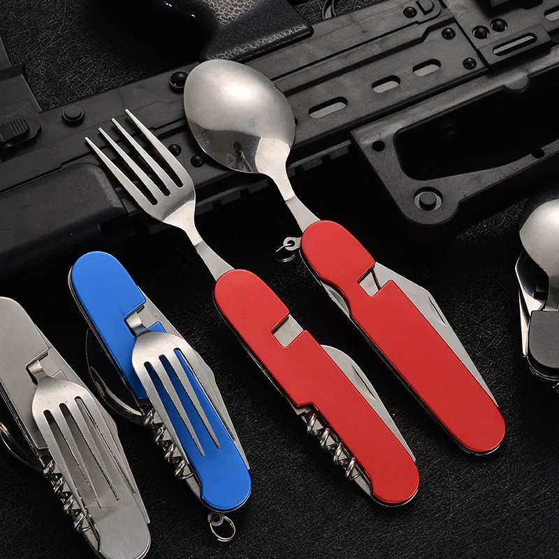 Składana zastawa stołowa 4 w 1 – Outdoor Camping Utensils recenzja i cena