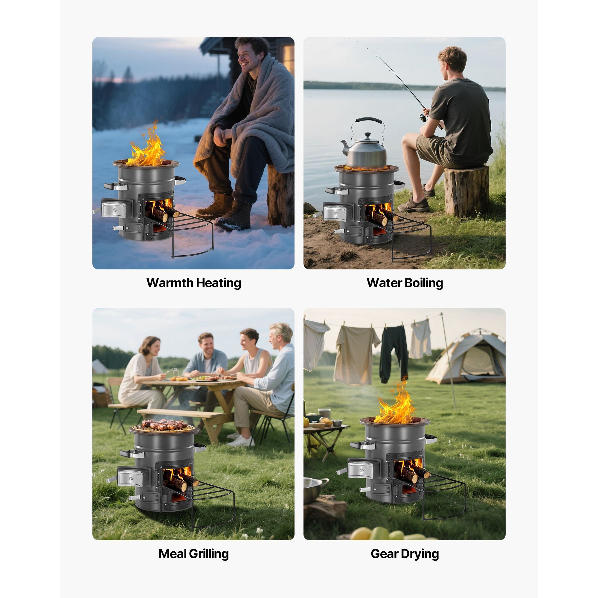 Przenośny piecyk rakietowy na  – Camping Outdoor Or Indoor recenzja i cena