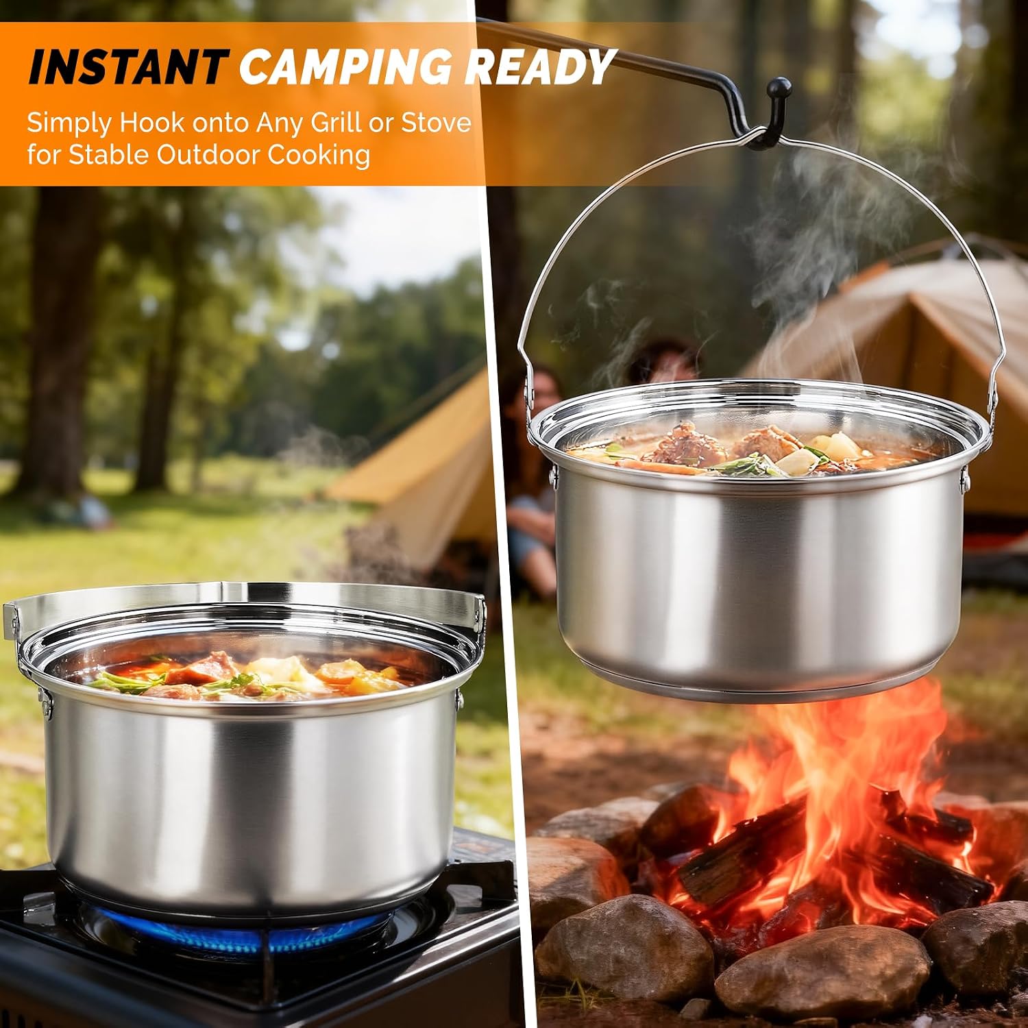 6-częściowy zestaw naczyń kuch – Outdoor Camping Kettle recenzja i cena
