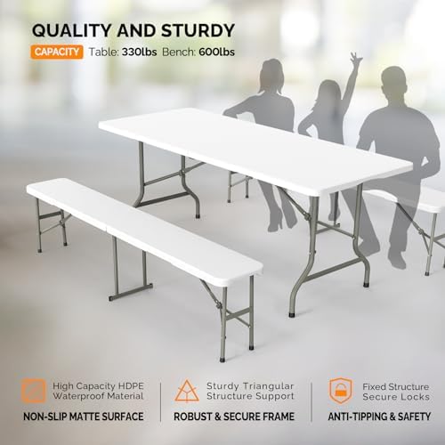 Zestaw stołu piknikowego z 2 ł – Camping Outdoor Or Indoor recenzja i cena