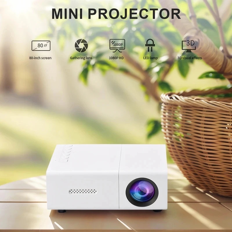 Mini projektor LED 1080P z pil – Outdoor Camping Movies recenzja i cena